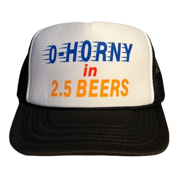 0- Horny in 2.5 beers hat funny trucker hat college party cap new snapback beer - Picture 1 of 4